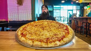 YOU WIN 280 IF YOU FINISH THE PIZZA CHALLENGE THAT 45000 PEOPLE HAVE FAILED  BeardMeatsFood [upl. by Aeynod408]