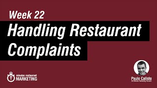 Handle Customer Complaints in a Restaurant [upl. by Elwin720]