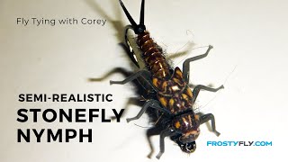 Fly Tying with Corey SemiRealistic Stonefly Nymph [upl. by Ajak306]