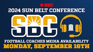 Sun Belt Football Coaches Media Availability  September 16th [upl. by Aprilette]