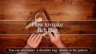 How to make belt bag Pattern PDF [upl. by Phina979]