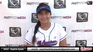 2022 Sophia Ayala Committed Fairleigh University Third Base and Second Base Softball Skills Video [upl. by Zetrok]