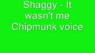 Shaggy  It wasnt me Chipmunk voice [upl. by Coniah846]