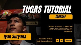 TUGAS TUTORIAL 1 JARINGAN KOMPUTER MEMBUAT KABEL STRAIGHT universitasterbuka tugastutorial1 [upl. by Anirok277]