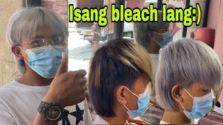 Paano ma achieved ang grey  gray hair color sa isang bleach lang Grey hair color tutorial [upl. by Eissoj828]