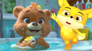 Bubble Bath Song  Row Row Row Your Boat  Nursery Rhymes for kids  Biomies [upl. by Hteazile]