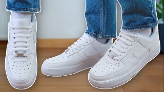 How To BAR LACE Nike Air Force 1s BEST WAY [upl. by Nikolos]