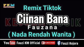 Remix Tiktok  CIINAN BANA  Fauzana KARAOKE  Nada Rendah Wanita [upl. by Aital206]