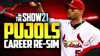 ALBERT PUJOLS MLB CAREER RESIMULATION in MLB the Show 21 [upl. by Yesoj617]