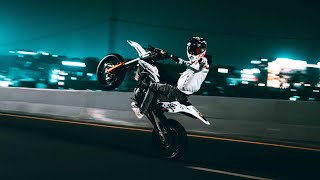 SUPERMOTO NIGHT RIDE  4K [upl. by Enelehs]