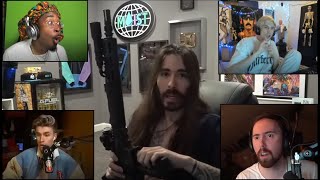 Streamers React To Moistcr1tikal Pulling Out Guns [upl. by Clarey]