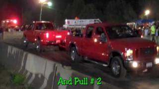 Ford SRW vs Dodge dually diesel pull [upl. by Enneicul]