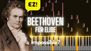 Beethoven  Für Elise  Impossible Piano Tutorial [upl. by Terrag]