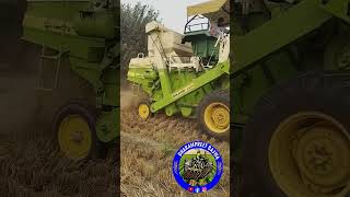 Tractor combine harvester on John Deere 5210 [upl. by Warren827]