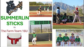 SUMMERLIN STICKS vs The FARM TEAM 16U GREY FALL CLASSIC BASEBALL GAME PALO VERDE BASEBALL FIELDS [upl. by Aetnahc]