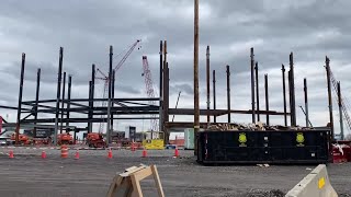 Watch Take a drive around the new Bills stadium [upl. by Llehsyar]