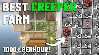 NEW UPDATED Minecraft 121 CREEPER FARM easy Gunpowder Farm [upl. by Ogden]