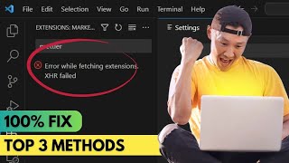 How to fix quotError While Fetching Extensions XHR Failedquot error in VSCode FIXED [upl. by Burack]