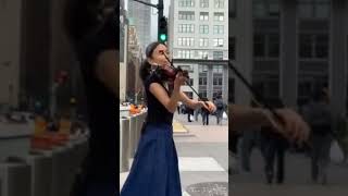 Street Violin Improvisation Short  Galloping  Jia Doughman [upl. by Vokay]