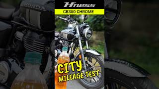 Mileage Test Honda Hness CB350  Chrome Edition  shorts short shortvideo hness cb350 mileage [upl. by Ydnys]