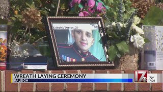 Wreath laying held for fallen Raleigh officer [upl. by Ahsiekam]