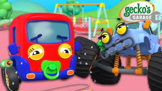 Baby Trucks Playground Accident  Geckos Garage  Trucks For Children  Cartoons For Kids [upl. by Etiam]