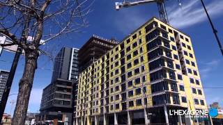 Hexagone urban apartments construction site video [upl. by Emmanuel]