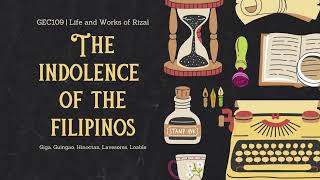 The Indolence of the Filipinos  GEC lecture [upl. by Mather]