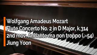 Piano Part  Mozart Flute Concerto No 2 in D Major k314  2nd mov ♩54 [upl. by Goles]