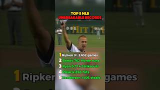 Top 5 MLB Unbreakable Records baseball mlb baseballshorts [upl. by Schweitzer]