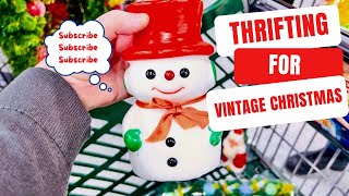 Vintage Christmas Thrift with me  Thrifting in Wisconsin for our antique booth Reseller haul [upl. by Mcbride]