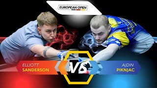 ELLIOTT SANDERSON VS AJDIN PIKNJAC  2023 EUROPEAN OPEN billiards nineball 9ballpool highlights [upl. by Ettenrahs964]