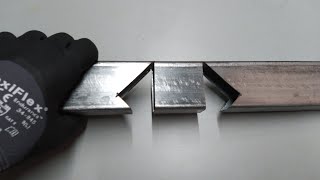 Cutting steel tubes with 90degree corners [upl. by Ynnep]