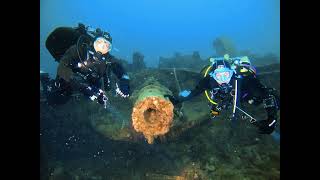 HMS Hellespont  Diving cave 30102023 Malta [upl. by Mafala]