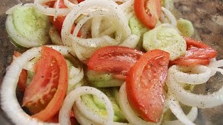 Cucumber Onion amp Tomato Salad Recipe [upl. by Annohsed]