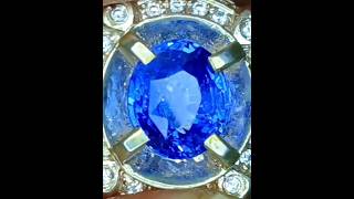 Royal Blue CORNFLOWER BLUE SAPPHIRE 5crt SRILANKA NH Ring Gold Diamond [upl. by Mehs]