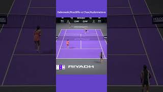 WTA Finals 2024 Doubles R1 DabrowskiRoutliffe vs ChanKudermetova 76 64 wta highlights [upl. by Sigismund]