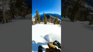 A beautiful backcountry ski line in Tahoelaketahoe snow winter skiing telemark [upl. by Ylro]