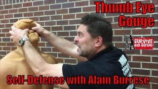 Thumb Eye Gouge  Self Defense with Alain Burrese [upl. by Kimmi]