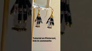 Easy Earrings Idea  Glass Beads [upl. by Airotkciv661]