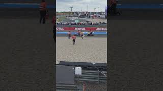 TT Assen 2024 moto Gp race start amp crash Alex Rins assen yamaha ducati honda motogp ttassen [upl. by Sisely]