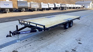 2021 SureTrac 102x20 Flatbed Deckover Trailer 9900 GVW [upl. by Rediah]