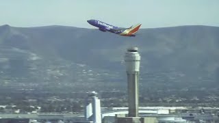 Las Vegas airport camera with flight tracking  Livestreamed 20220418  Harry Reid Airport [upl. by Aneekan818]