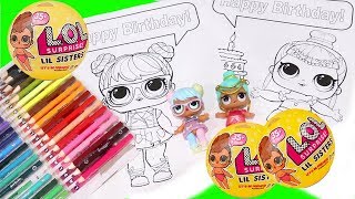 LOL Dolls Coloring and Glitter Glue  Toys and Dolls Fun Activities for Children  Sniffycat [upl. by Naruq395]