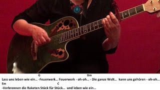 Feuerwerk  Wincent Weiss GuitarTutorialCoverChordsLyricseasy [upl. by Leizar947]