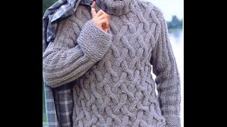 knit a cable stitch ضفيرة تريكو [upl. by Nolyaw]