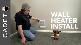 How to install wall heater with builtin thermostat  Cadet Heat [upl. by Aruon]