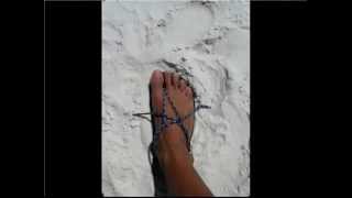 How to Tie  Barefoot Running Sandal Tying  Raymond Macks DoubleThong  Xero Shoes [upl. by Kyriako694]