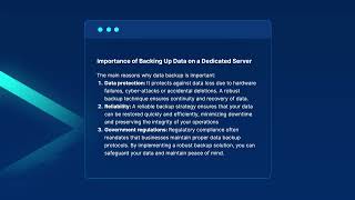 How to Back Up Your Data on a Dedicated Server [upl. by Immaj]