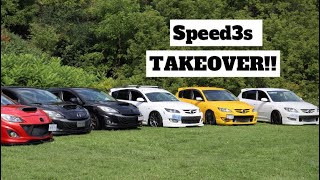 Mazdaspeed3s TAKEOVER SOO MANY [upl. by Euqinitram67]